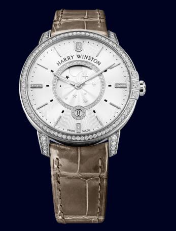 Harry Winston Midnight Moon Phase 39mm MIDQMP39WW002 Replica Watch